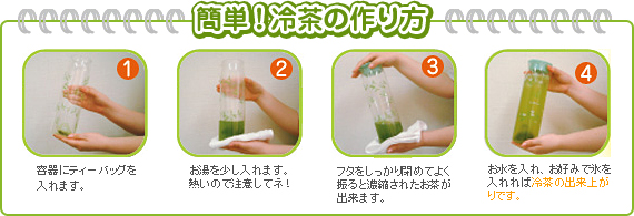 まるごとさんかく茶の「簡単!冷茶の作り方」