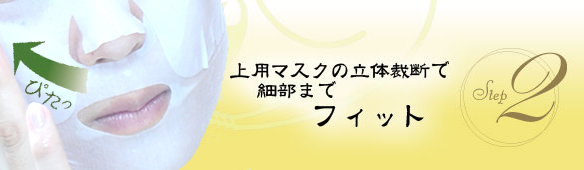 上用マスクの立体裁断で細部までフィット