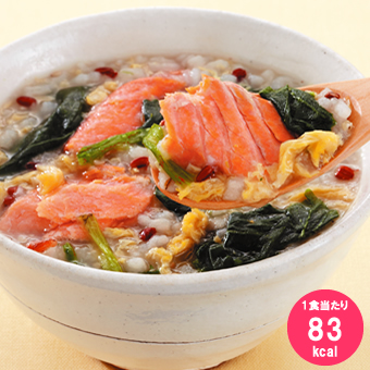 雑穀ぞうすい鮭大きいネ!