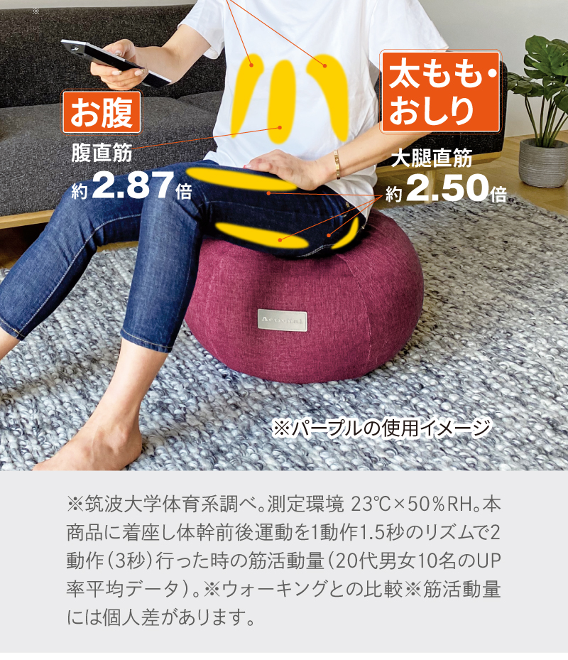 1日3分揺れるだけで筋肉の活動量がUP!