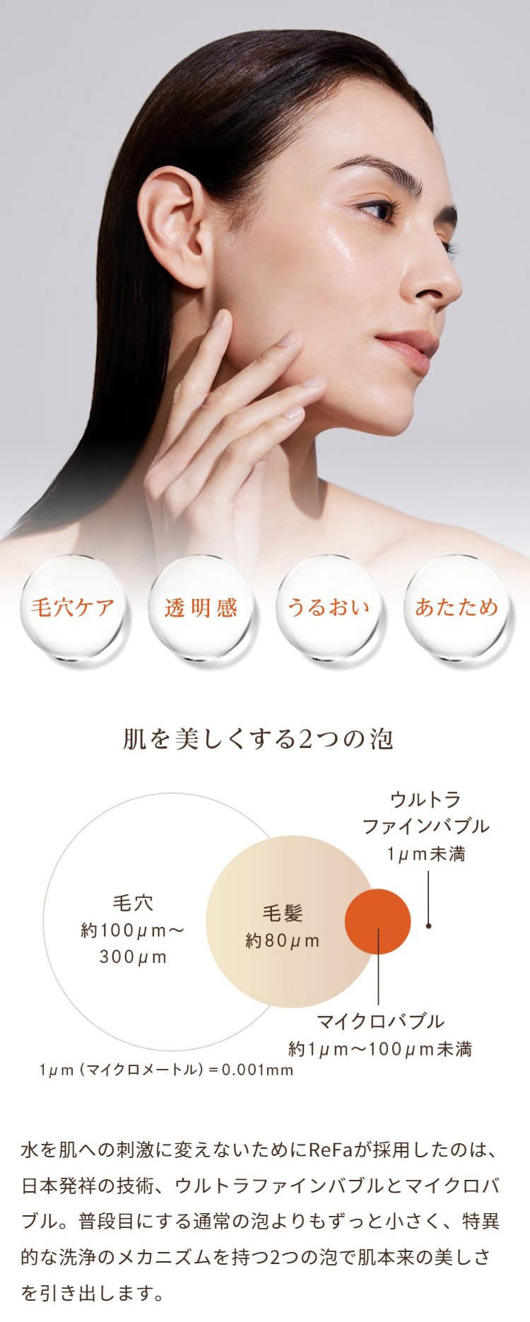 肌を美しくする2つの泡