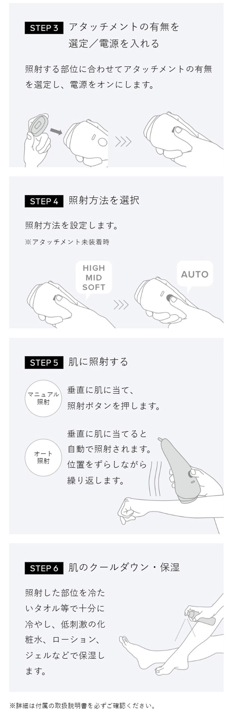 お手入れの手順