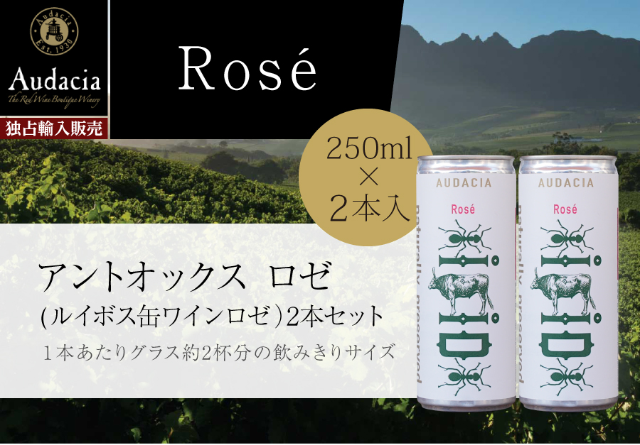 ルイボスワインCAN ロゼ 2本セット