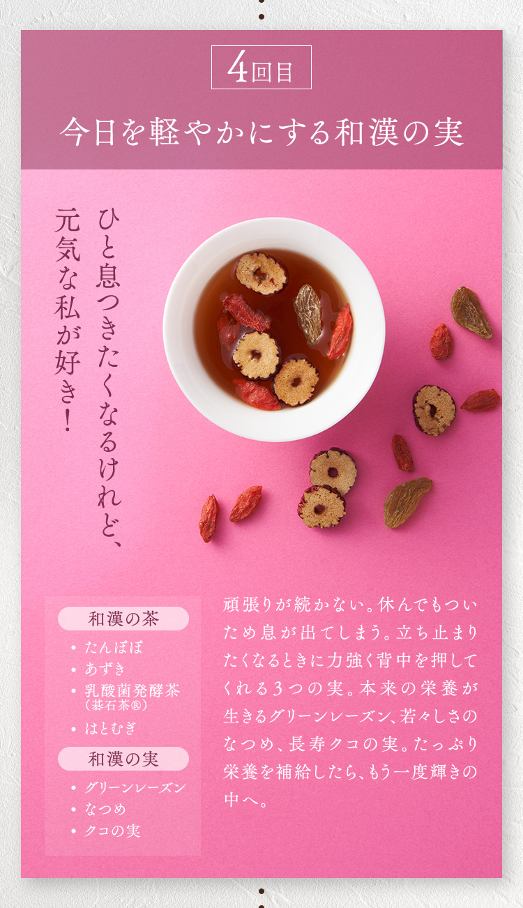 ４回目　今日を軽やかにする和漢の実