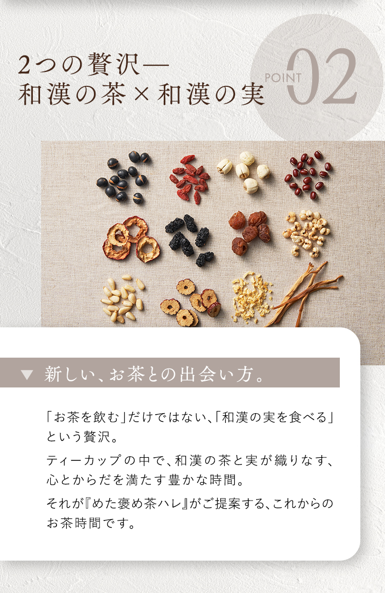 ②二つの贅沢。和漢の茶×和漢の実
