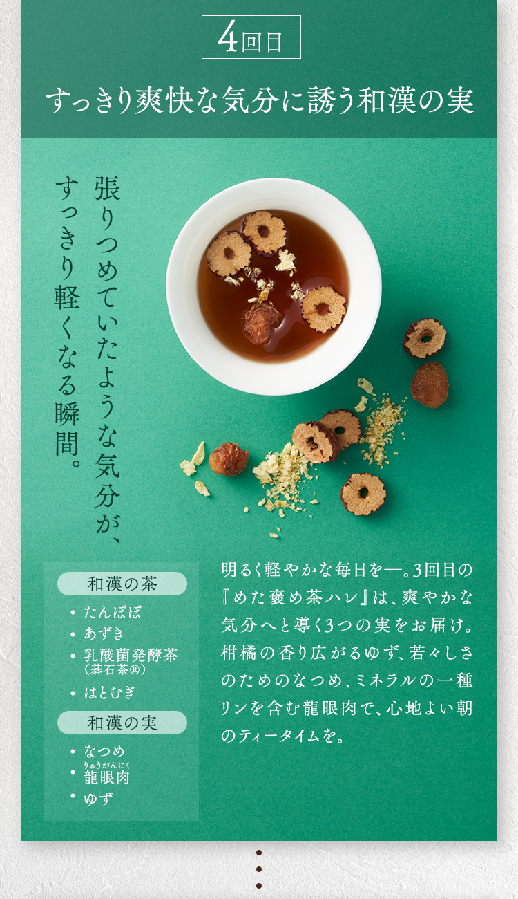 ４回目　今日を軽やかにする和漢の実