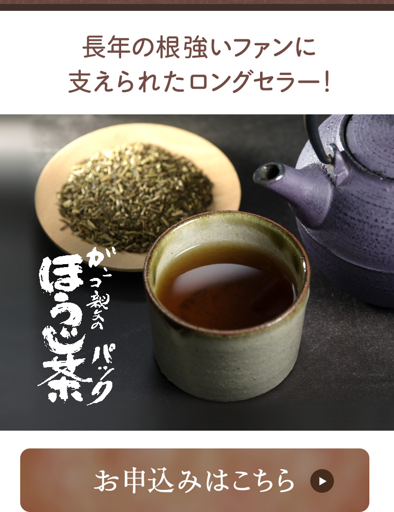 ▽ガンコ親父のほうじ茶パックポット用２０個入 | お茶の通販・ギフト・プレゼント | ティーライフ