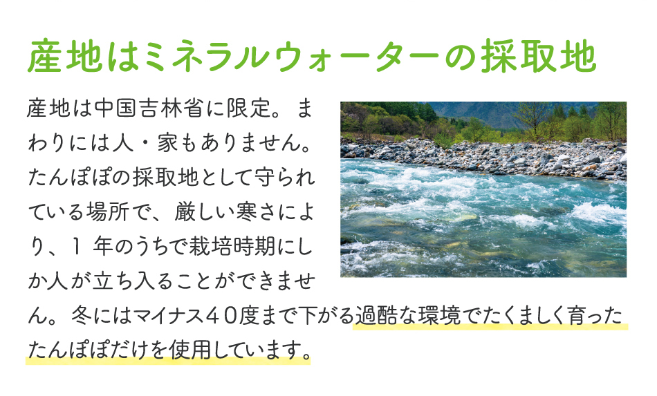 産地はミネラルウォーターの採取地