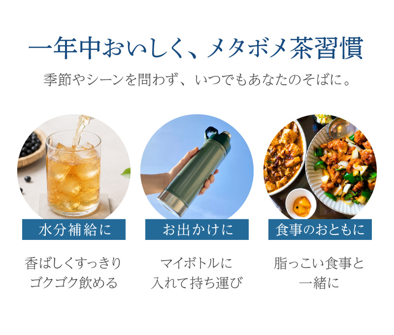 一年中おいしく、、メタボメ茶習慣