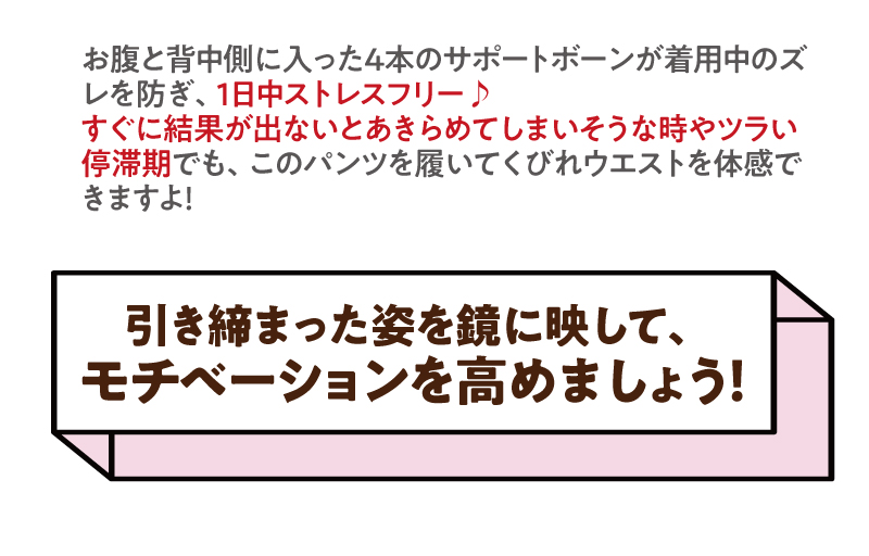 引き締まった姿を鏡に映してモチベーションを高めましょう!