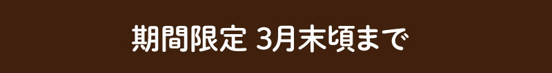 期間限定3月末頃まで