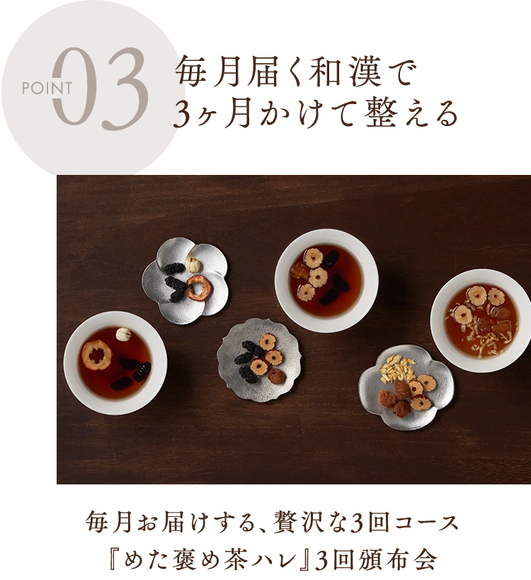 毎月届く和漢で3ヶ月かけて整える