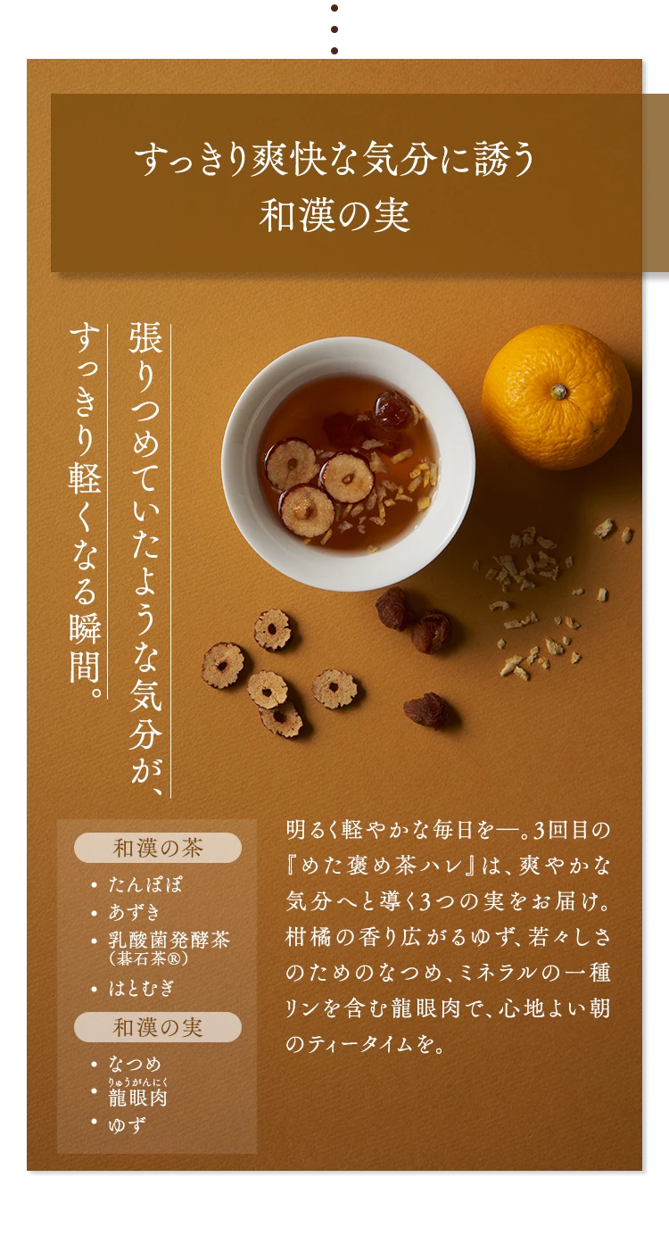 すっきり爽快な気分に誘う和漢の実
