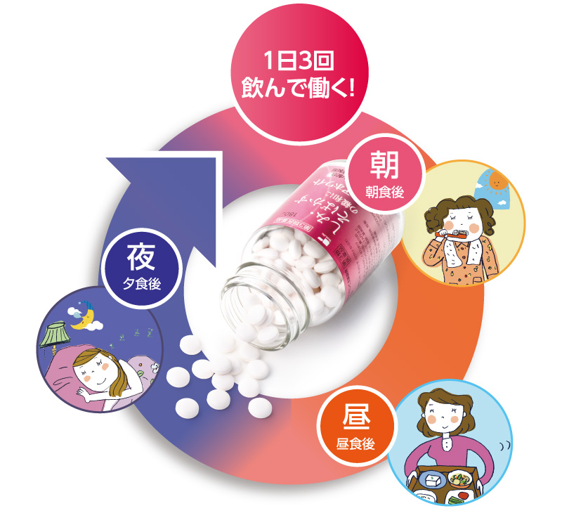 1日3回飲んで働く!