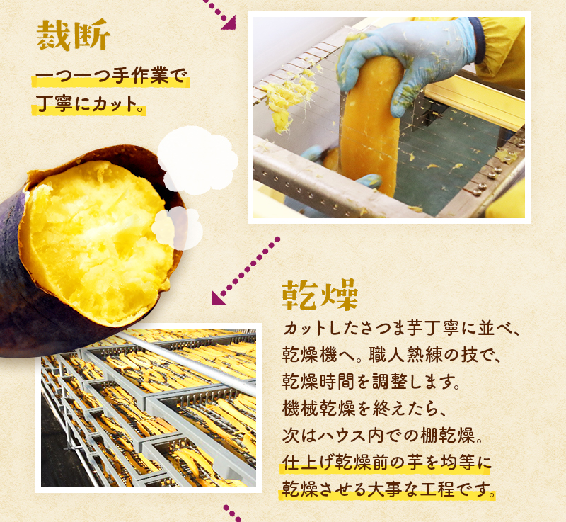 裁断 棚乾燥
