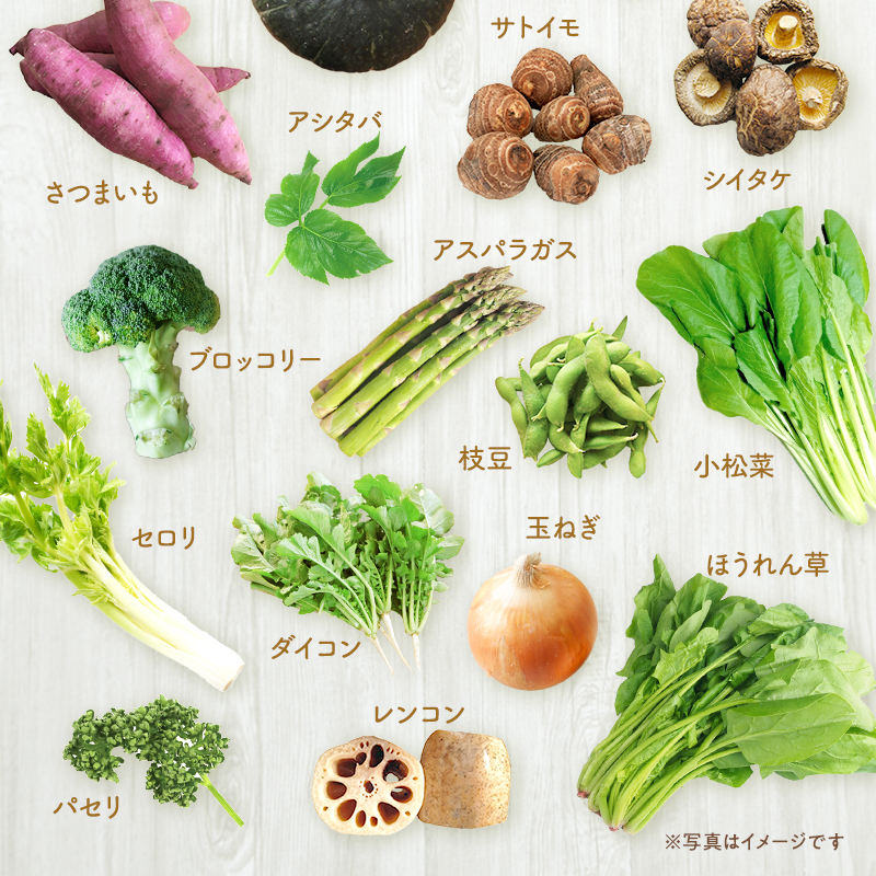 こだわりの国産野菜20種をギュギュッと詰め込んでいます。