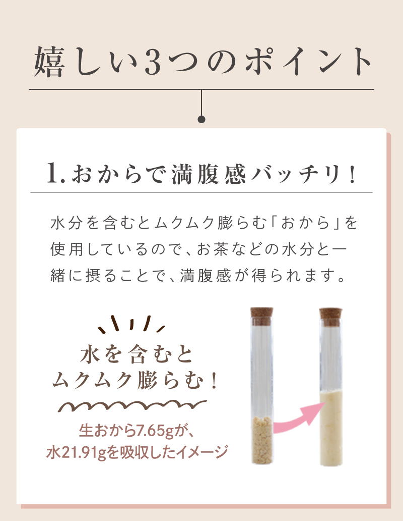 おからで満腹感バッチリ！