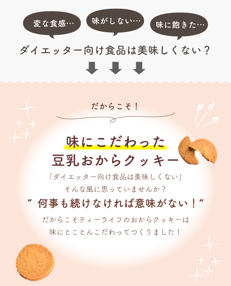 味にこだわった豆乳おからクッキー