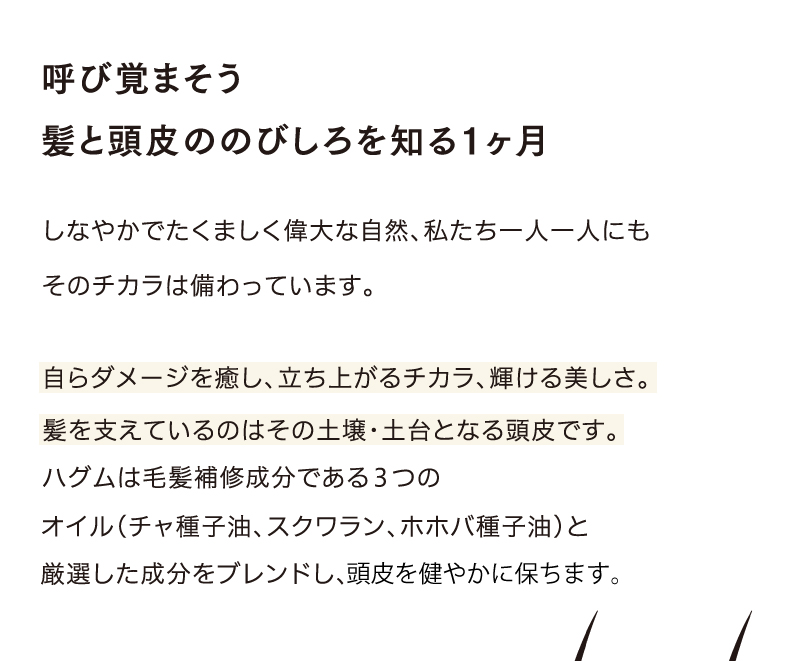 呼び覚まそう素髪力