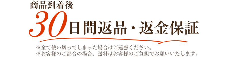 30日間返品・返金保証