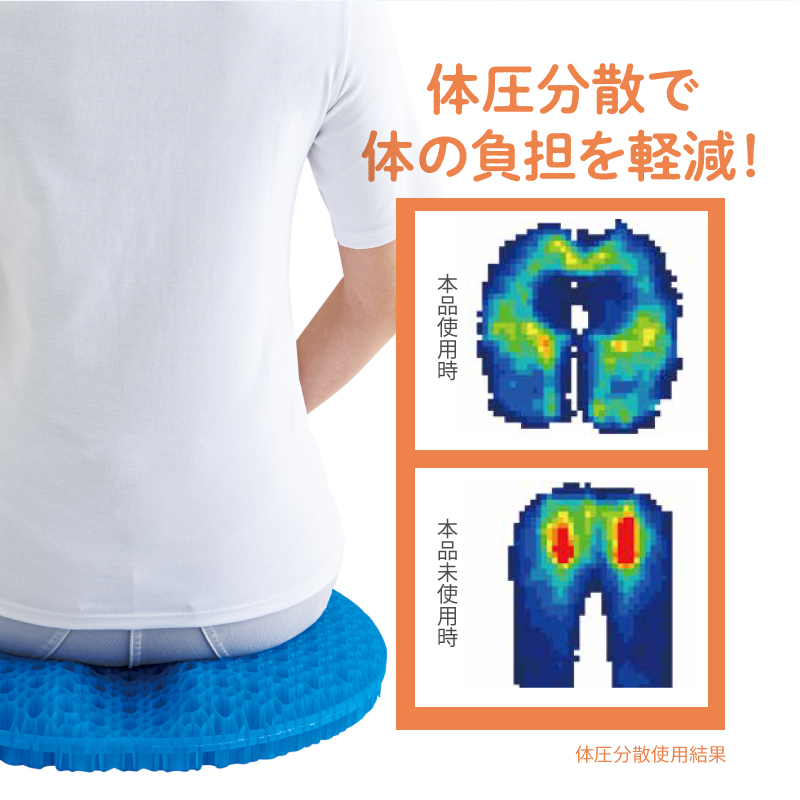 体圧分散で体の負担を軽減!