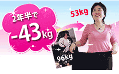 2年半で-43kg 96kg→53kg