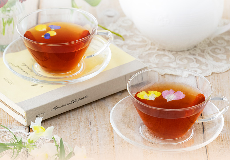 エディブルフラワー紅茶のイメージ