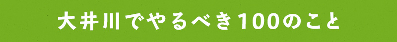 大井川でやるべき100のこと