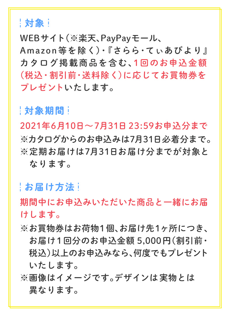 対象・対象期間・お届け方法