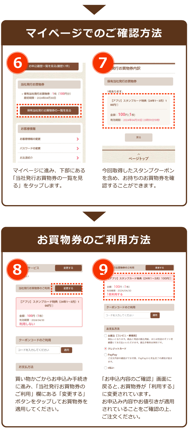 お買物券の受け取り方法