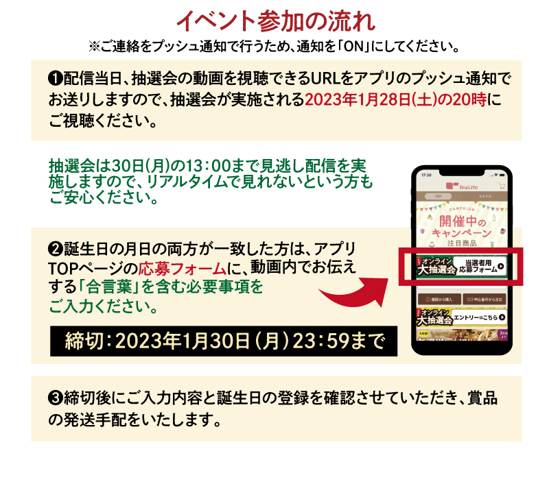 イベント参加の流れ