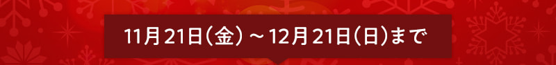 11月21日（金）～12月21日（日）まで