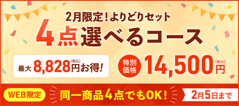 2月限定！よりどりセット4点選べるコース