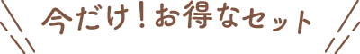 今だけ！お得なセット