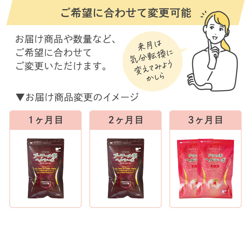 ご希望に合わせて変更可能