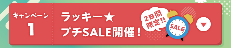 キャンペーン1  ラッキー★プチSALE開催！