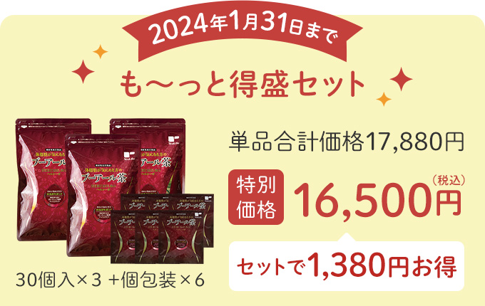 2024年1月31日まで も〜っと得盛セット