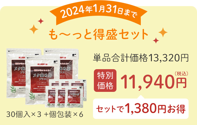 2024年1月31日まで も〜っと得盛セット