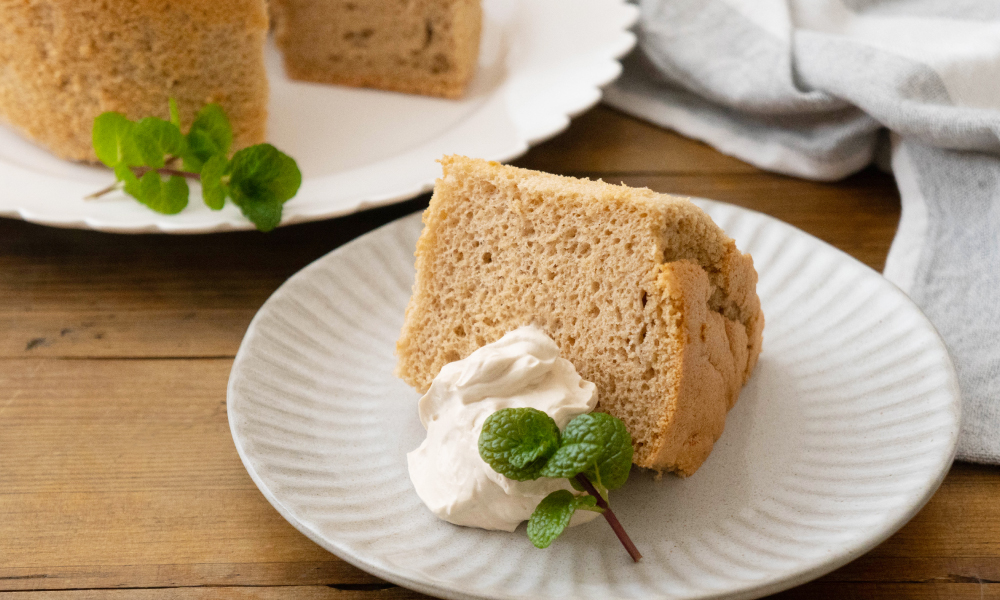 ティーライフ ほうじ茶レシピ02 ほうじ茶のシフォンケーキ