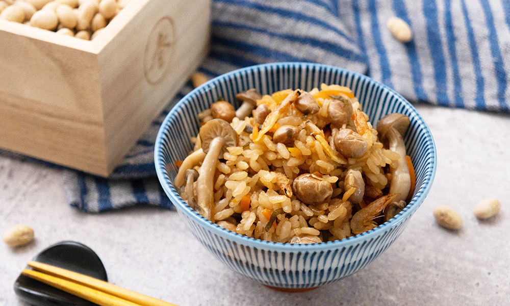 節分豆の炊き込みご飯