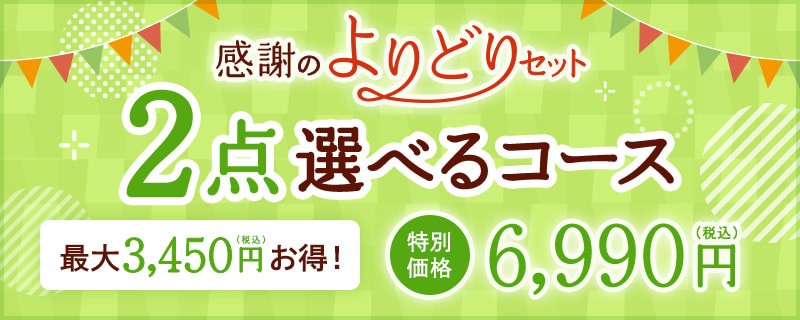 創業記念!感謝のよりどりセット 2点選べるコース