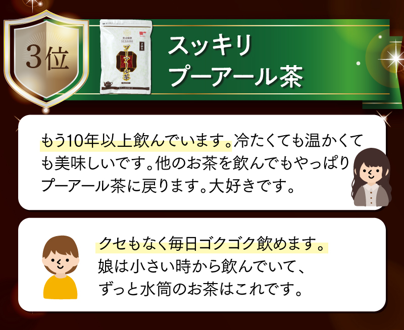【3位】スッキリプーアール茶