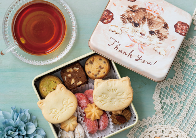 こねこのこねこねクッキー+セイロンティー　ギフトセット