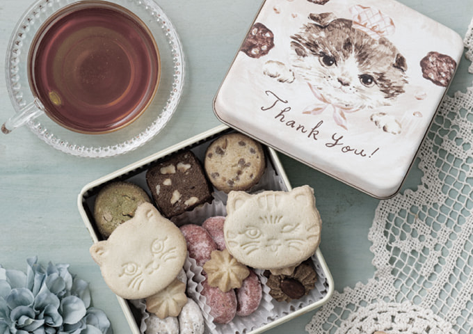 こねこのこねこねクッキー+セイロンティー　ギフトセット