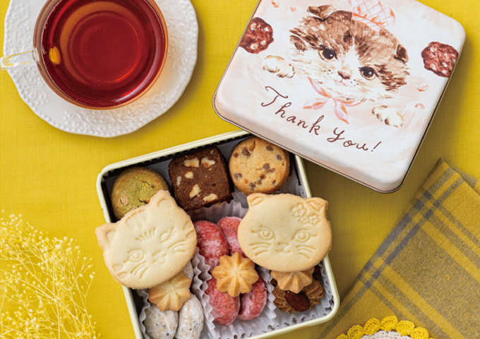 こねこのこねこねクッキー+贅沢はちみつ紅茶　ギフトセット