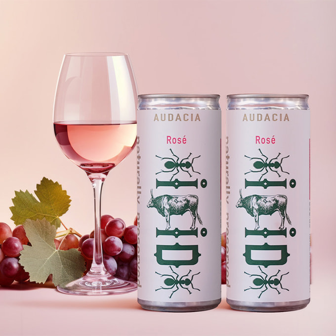 ルイボス缶ワイン 2本セット（ロゼ）ギフト箱入り
